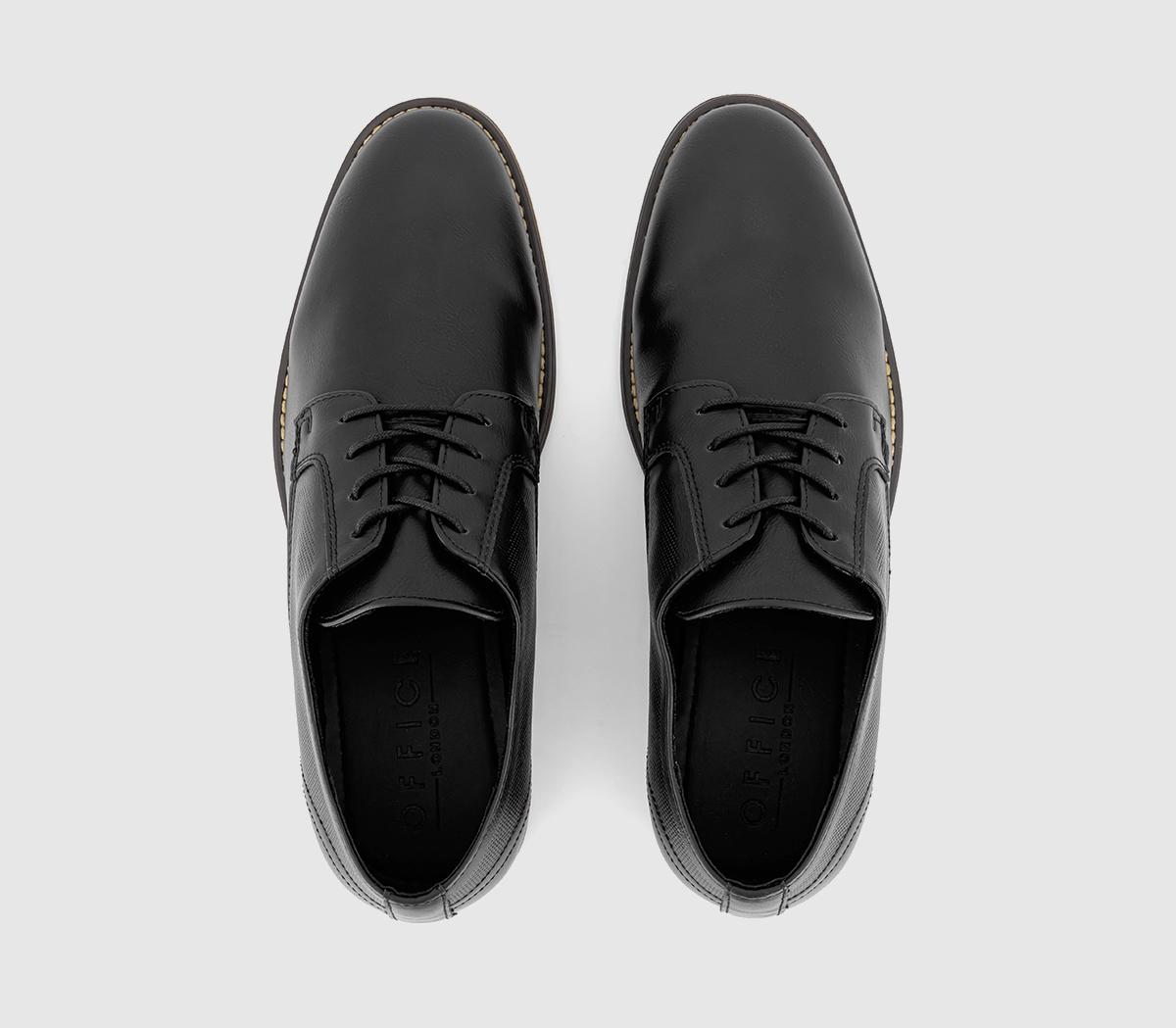 OFFICE Claydon Smart Derby Shoes Black - Men's Casual Shoes