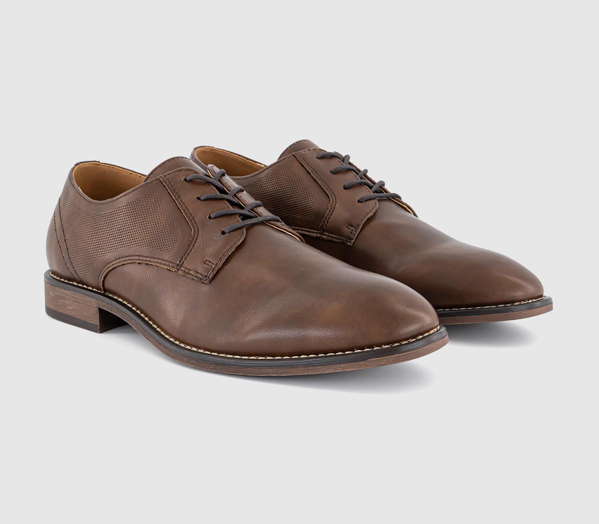 OFFICE Mens Claydon Smart Derby Shoes Brown, 10