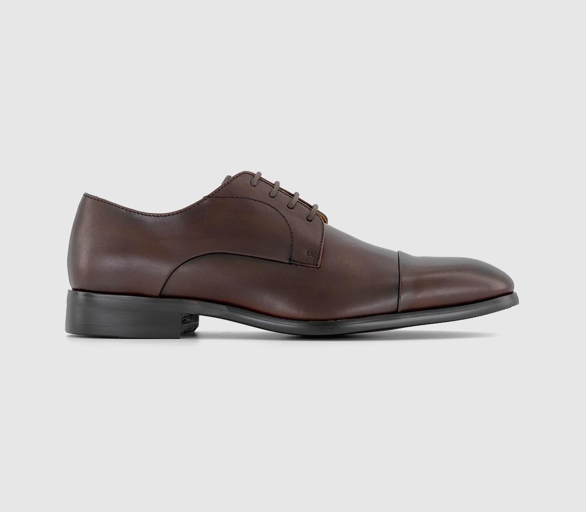 Marlow Toe Cap Derby Brown Leather