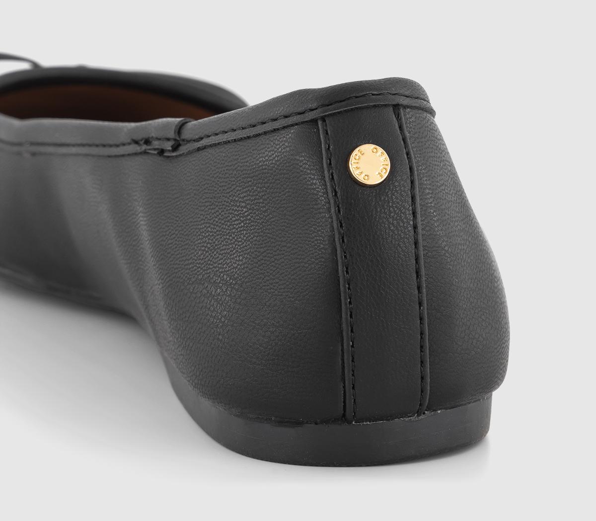 OFFICEFive Star Square Toe Ballerina Shoes Black