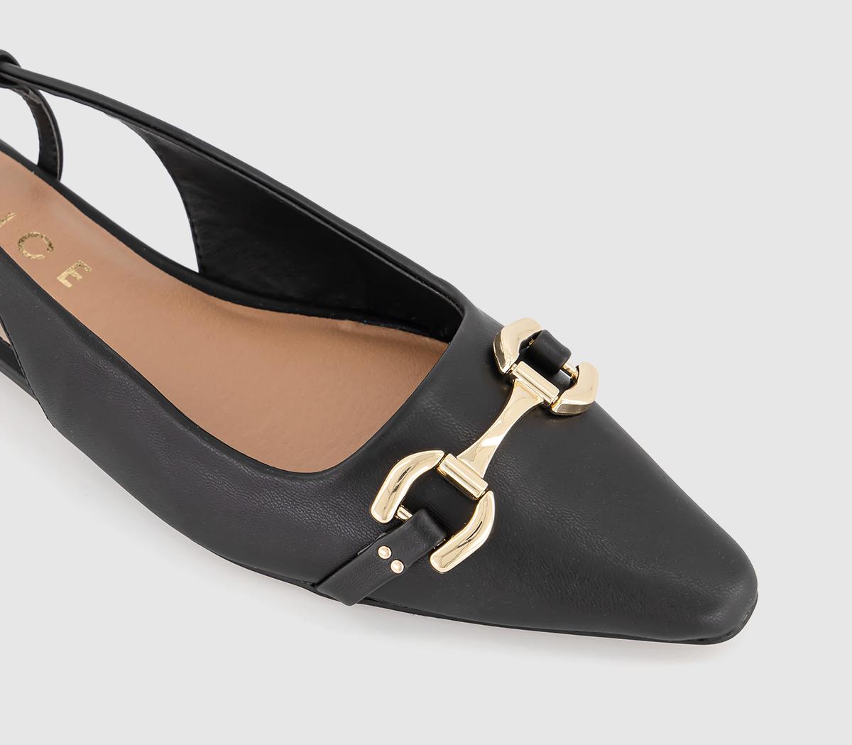 OFFICEFruity Pointed Trim Sling BacksBlack