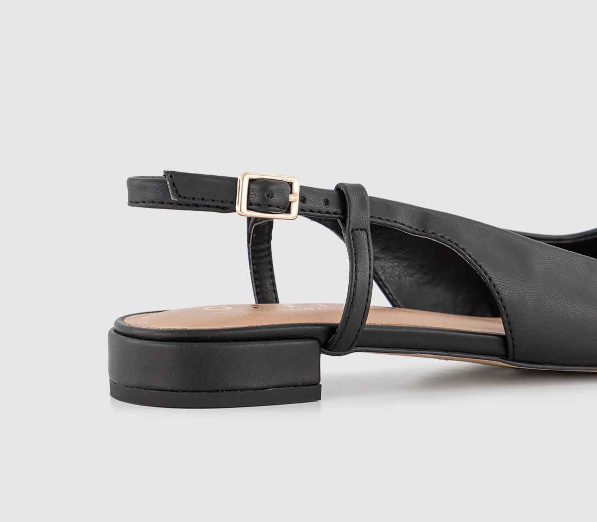 OFFICEFruity Pointed Trim Sling BacksBlack