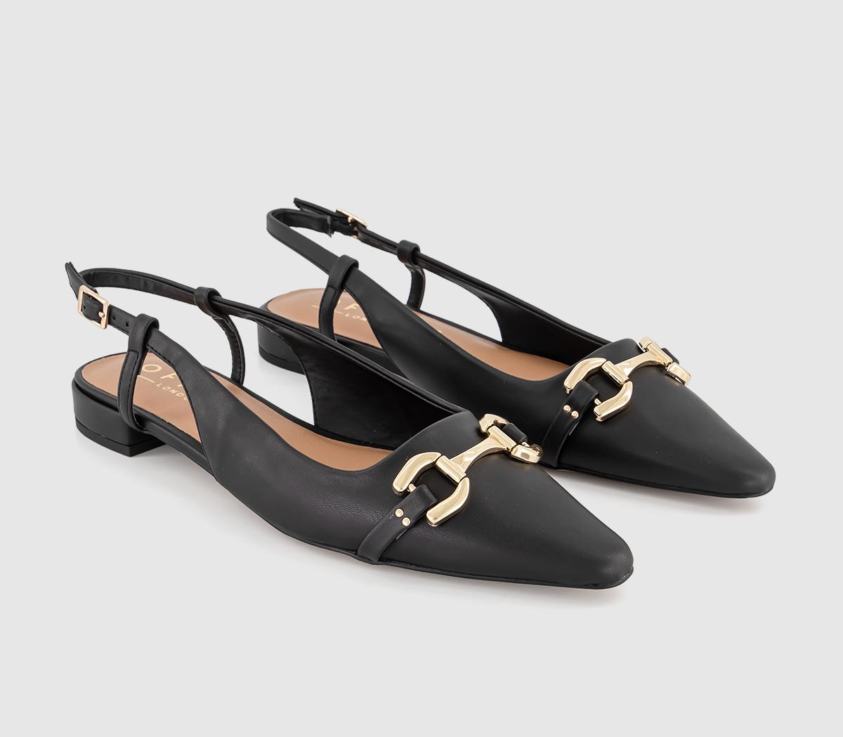 OFFICEFruity Pointed Trim Sling BacksBlack
