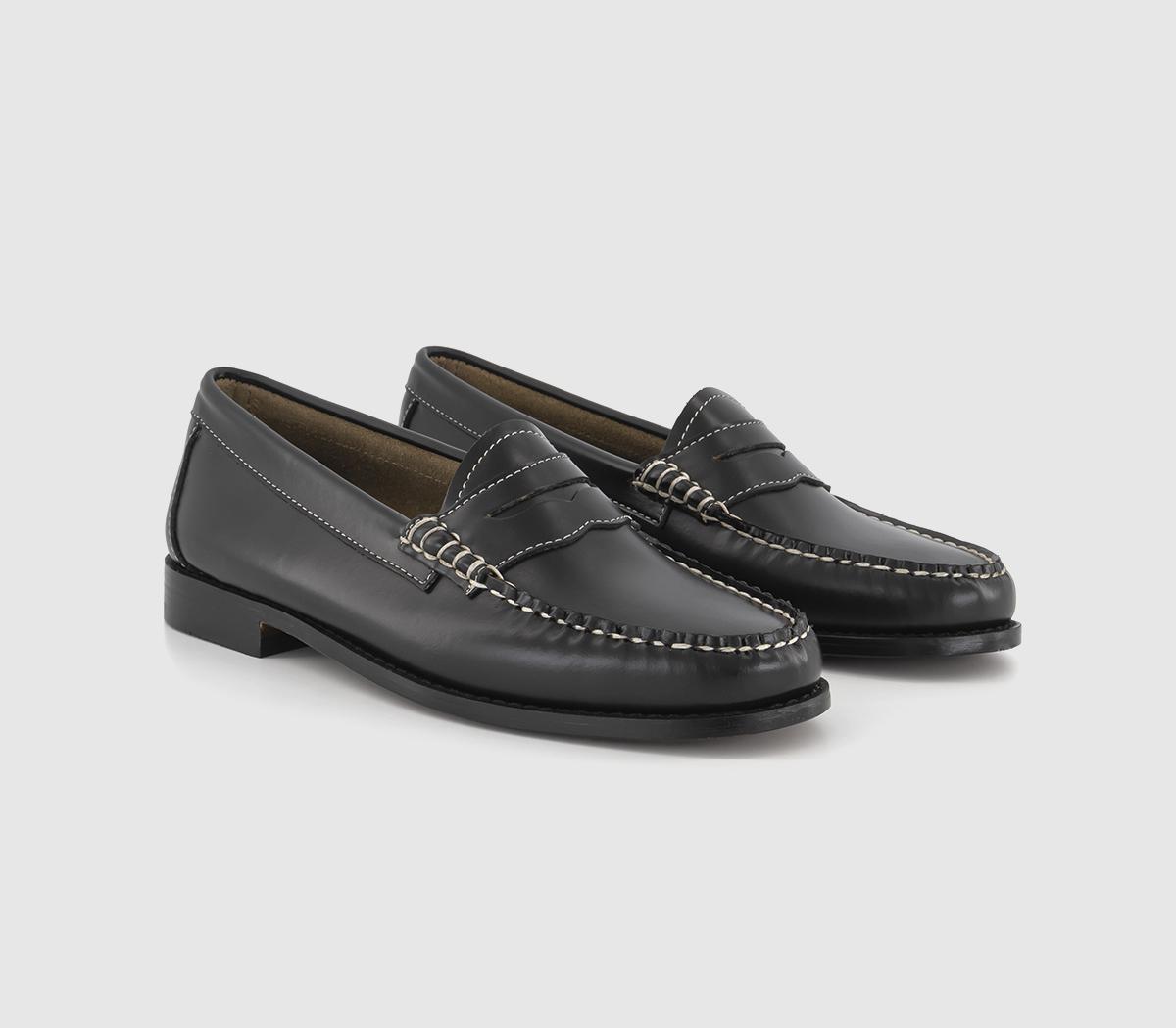 G.H Bass & CoWeejun Womens Penny Contrastitch LoafersBlack