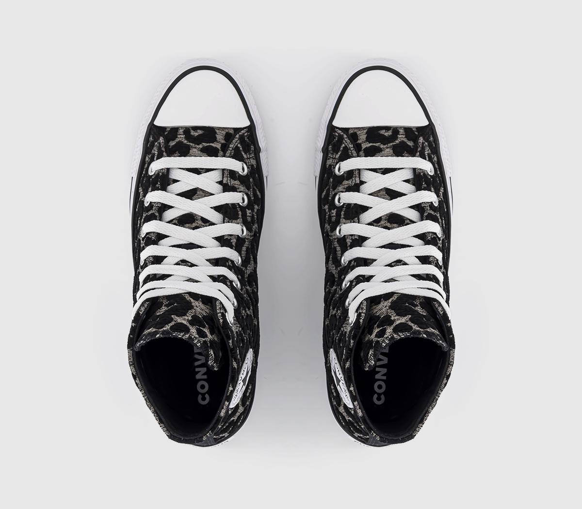 ConverseAll Star Leopard Love TrainersLight Fawn Black White