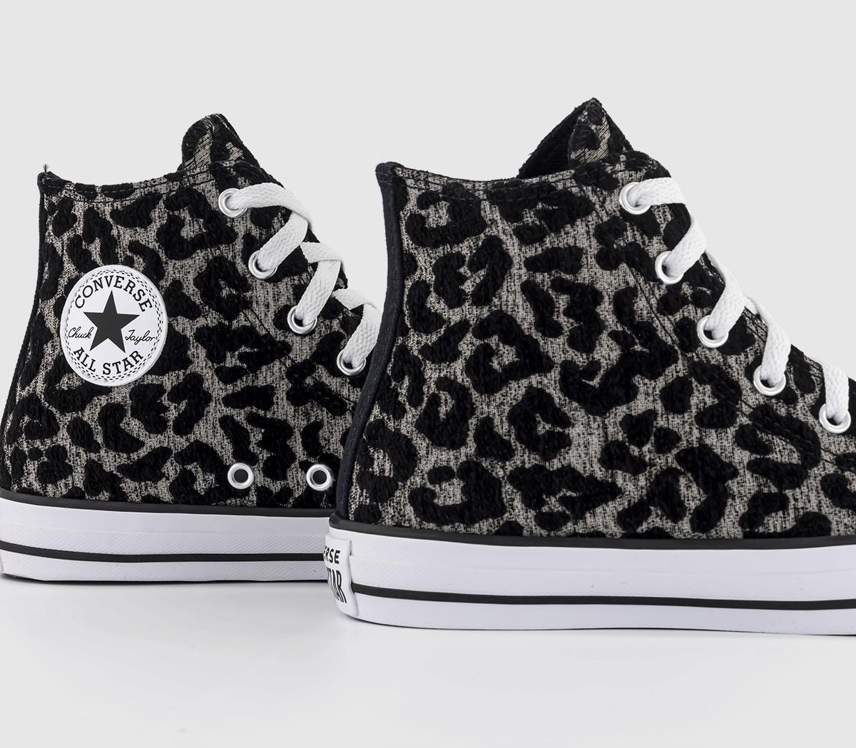 ConverseAll Star Leopard Love TrainersLight Fawn Black White