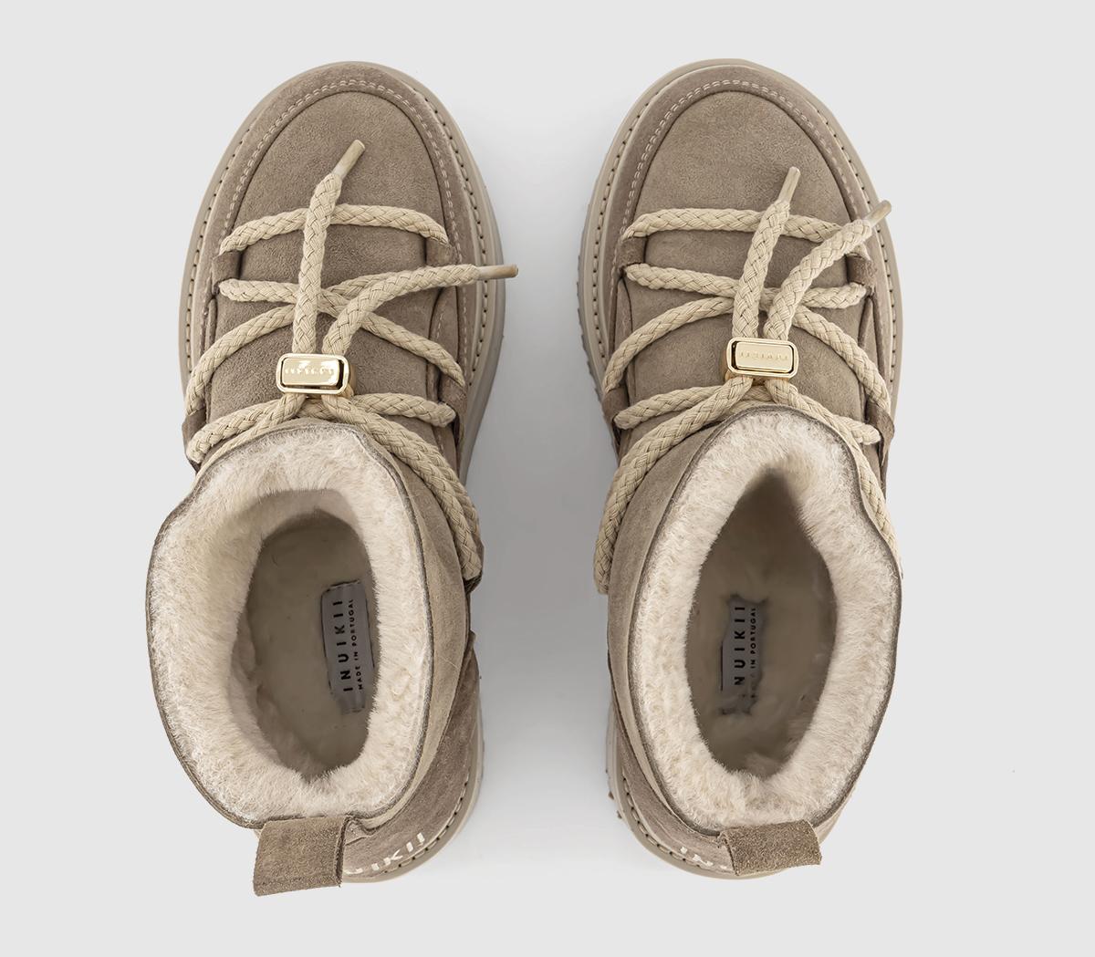 INUIKIIInuikii Classic Low Platform BootsBeige