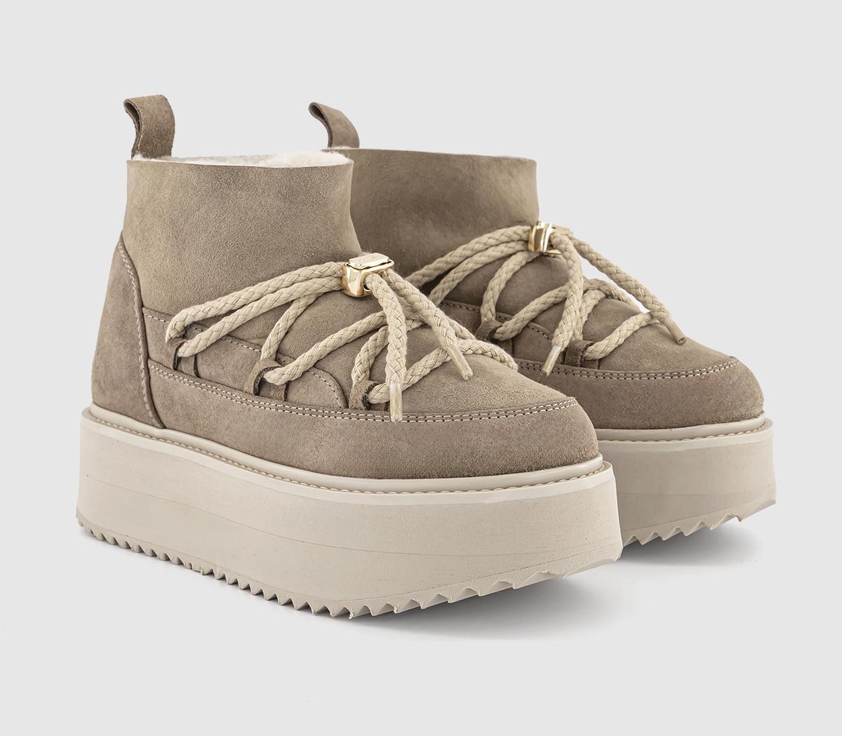 INUIKIIInuikii Classic Low Platform BootsBeige