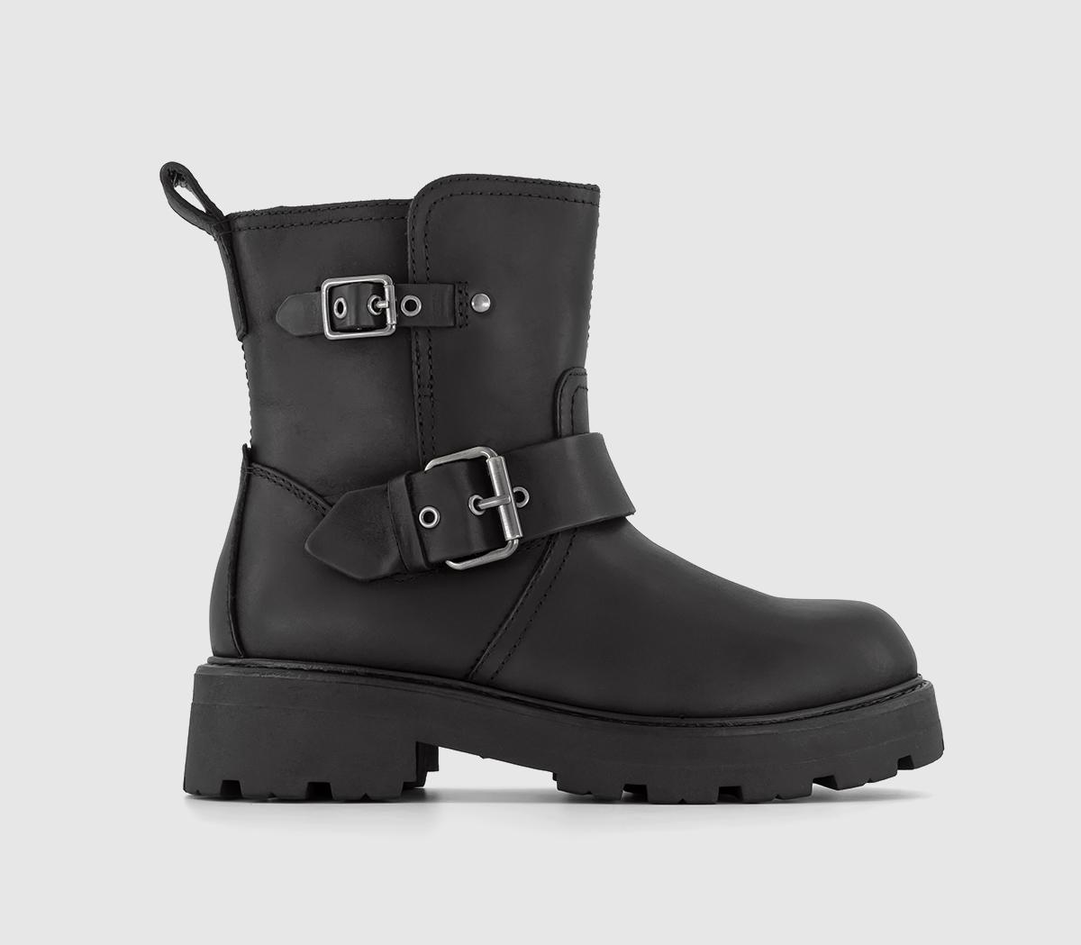 Cosmo 2.0 Warm Lined Biker Boots Off Black