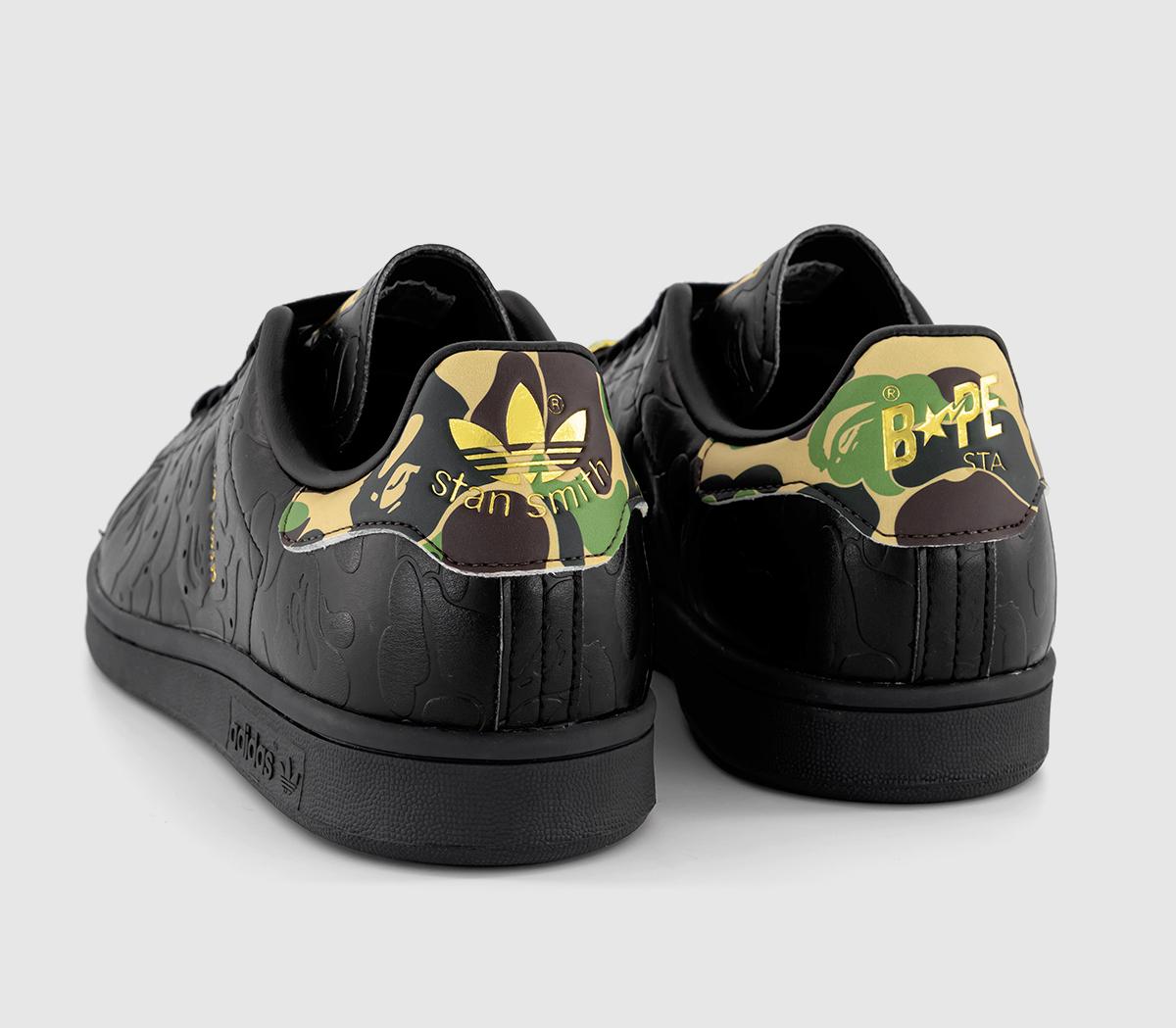 adidas Stan Smith Bape Trainers Black - Men's Trainers