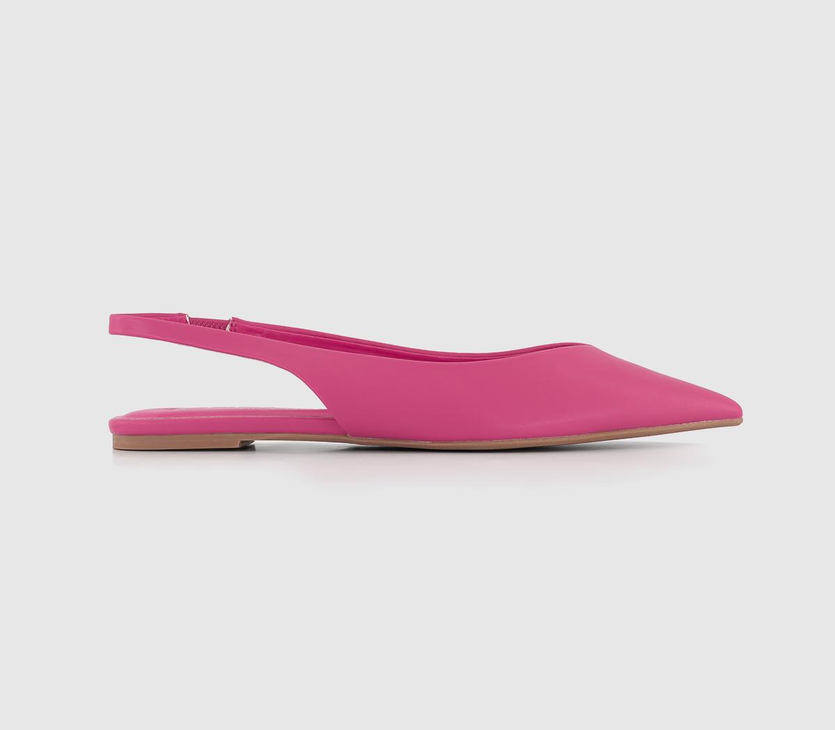 OFFICE Fling Pointed Sling Backs Pink - Flat Shoes for Women