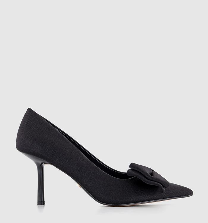OFFICE Mariana Bow Detail Court Shoes Black