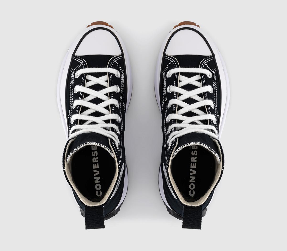 Converse Runstar Hike Black Trainers Black White Women's Trainers