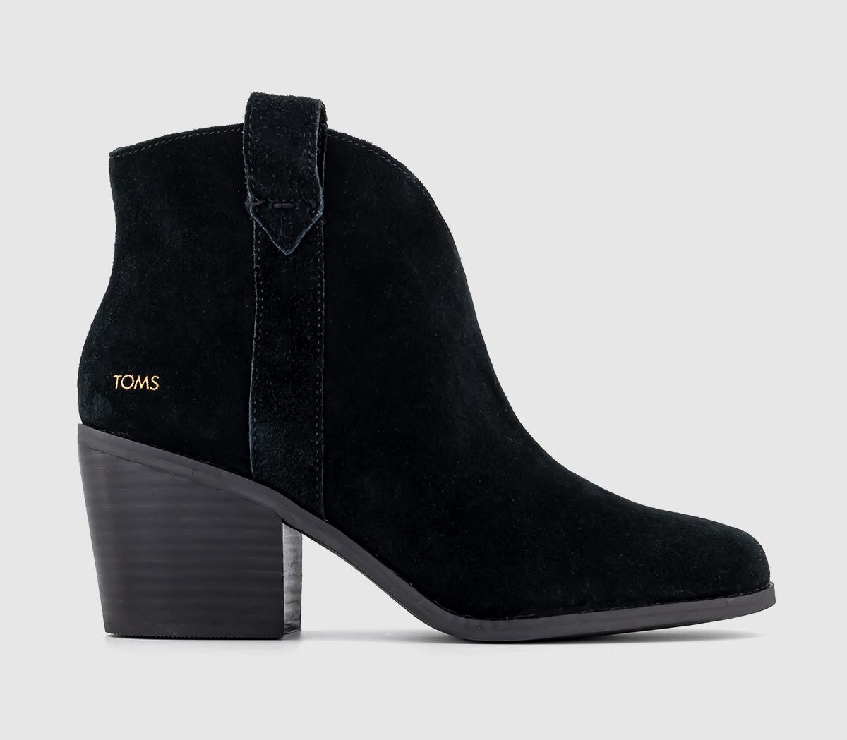 Constance Western Boots Black Suede