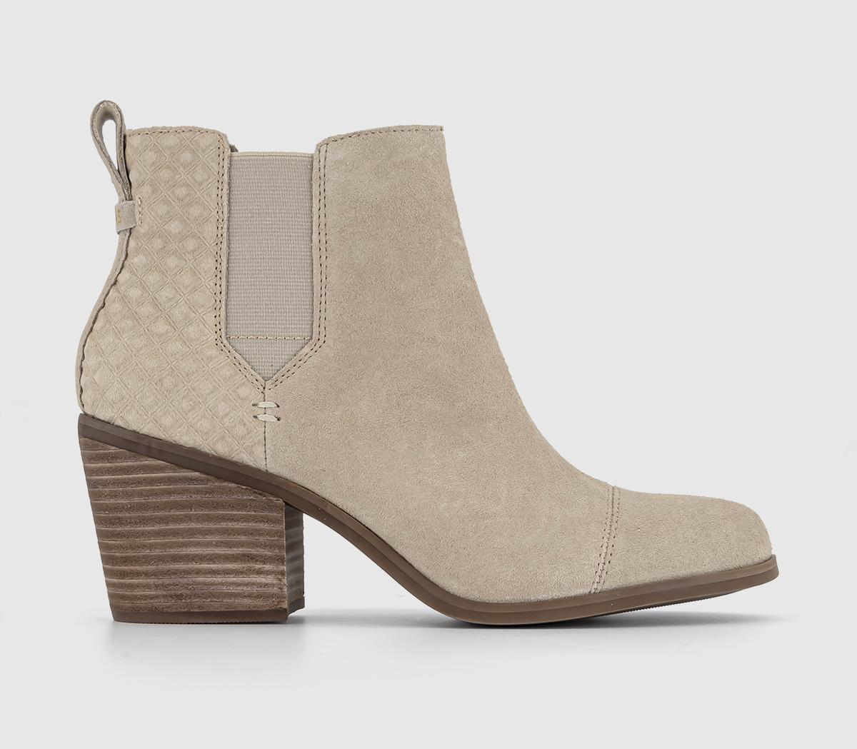 Everly Western Boots Oatmeal Suede Natural
