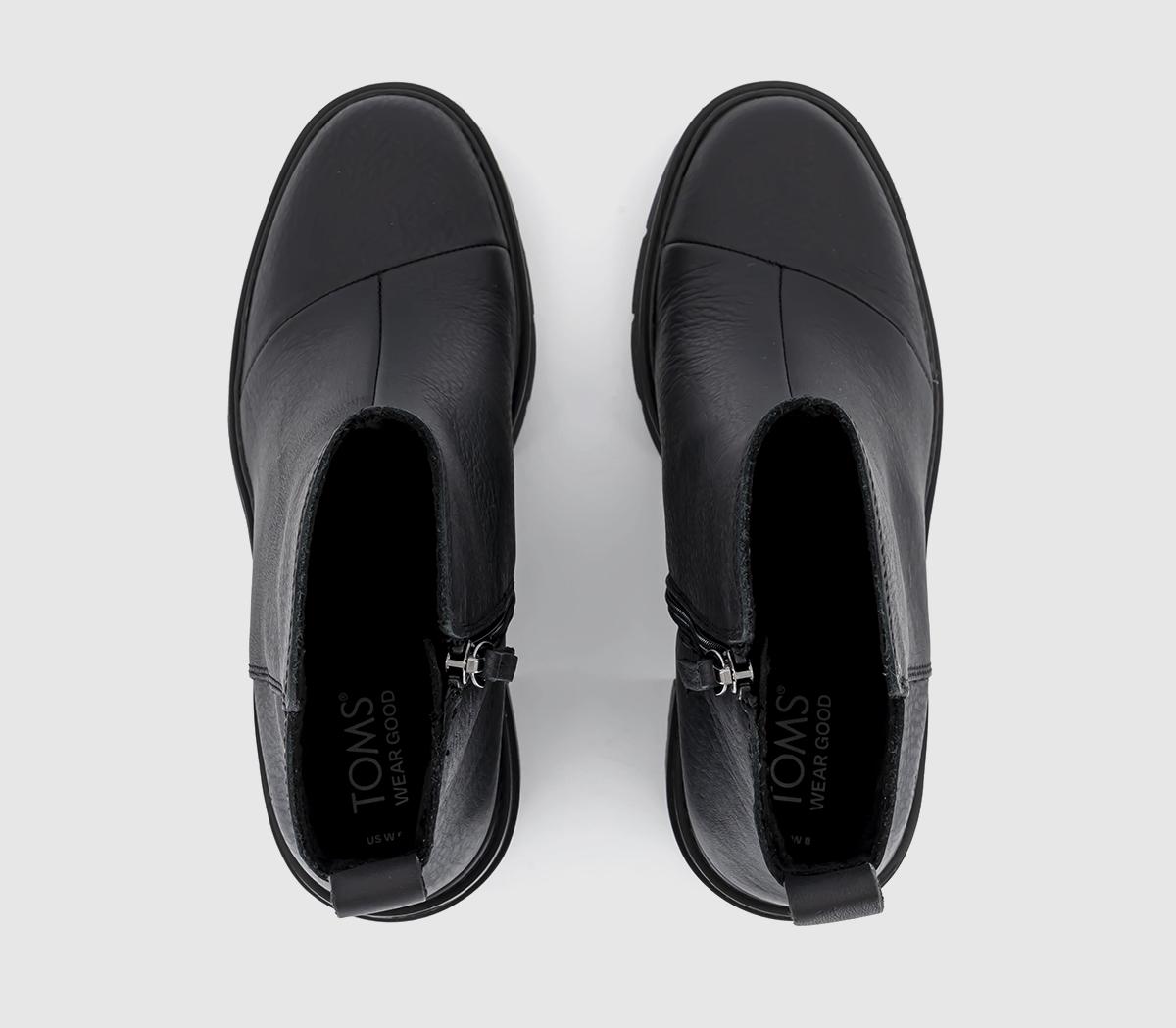 TOMS Rya Boots TOMS Rya Boots Black Leather