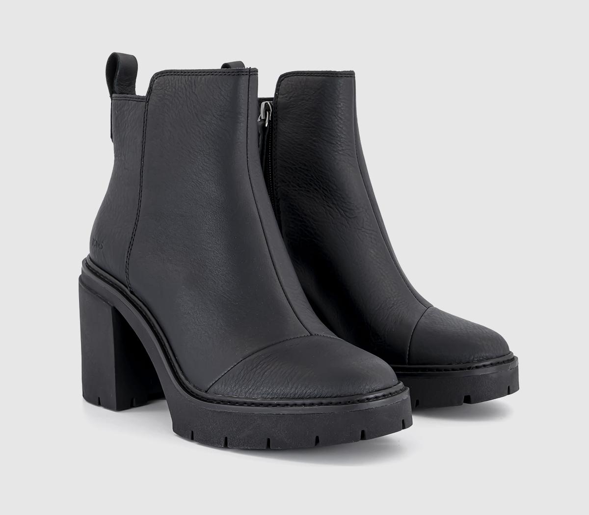 TOMS Rya Boots TOMS Rya Boots Black Leather