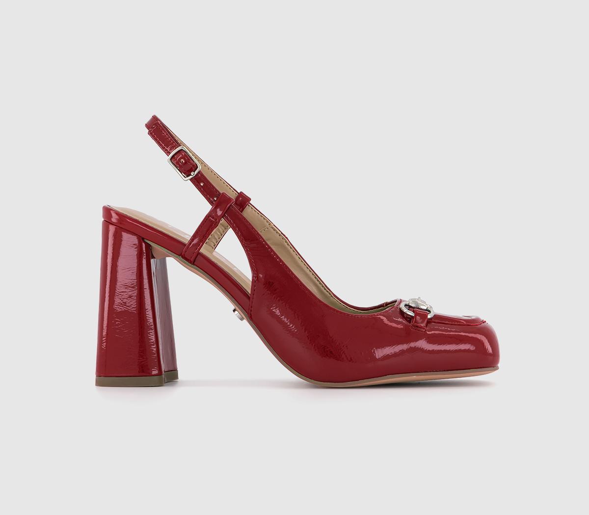 Red patent sale slingbacks