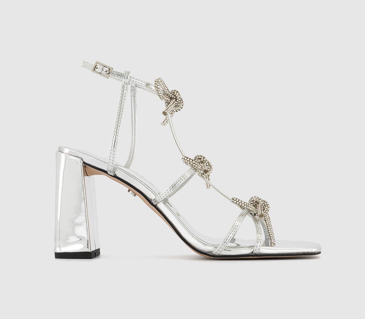 Office 2024 silver sandals