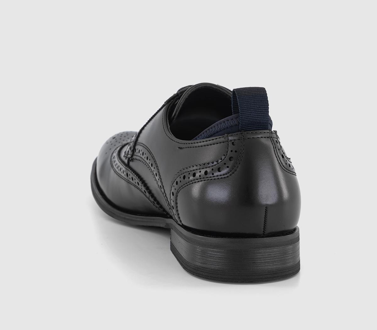 OFFICE Montgomery Brogue Derby Shoes Black - Men’s Smart Shoes