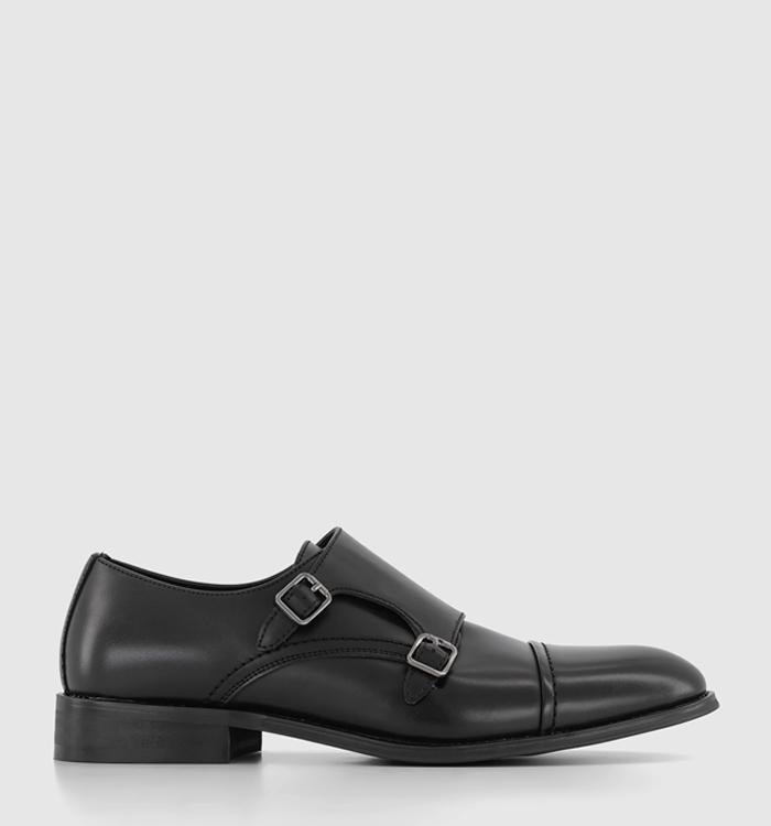 OFFICE Milbourne Double Strap Monk Shoes Black