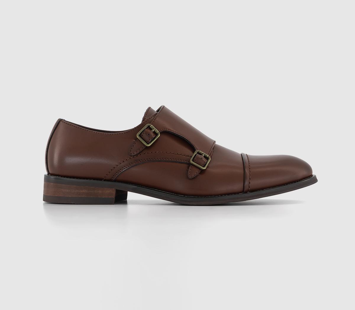 Milbourne Double Strap Monk Shoes Brown