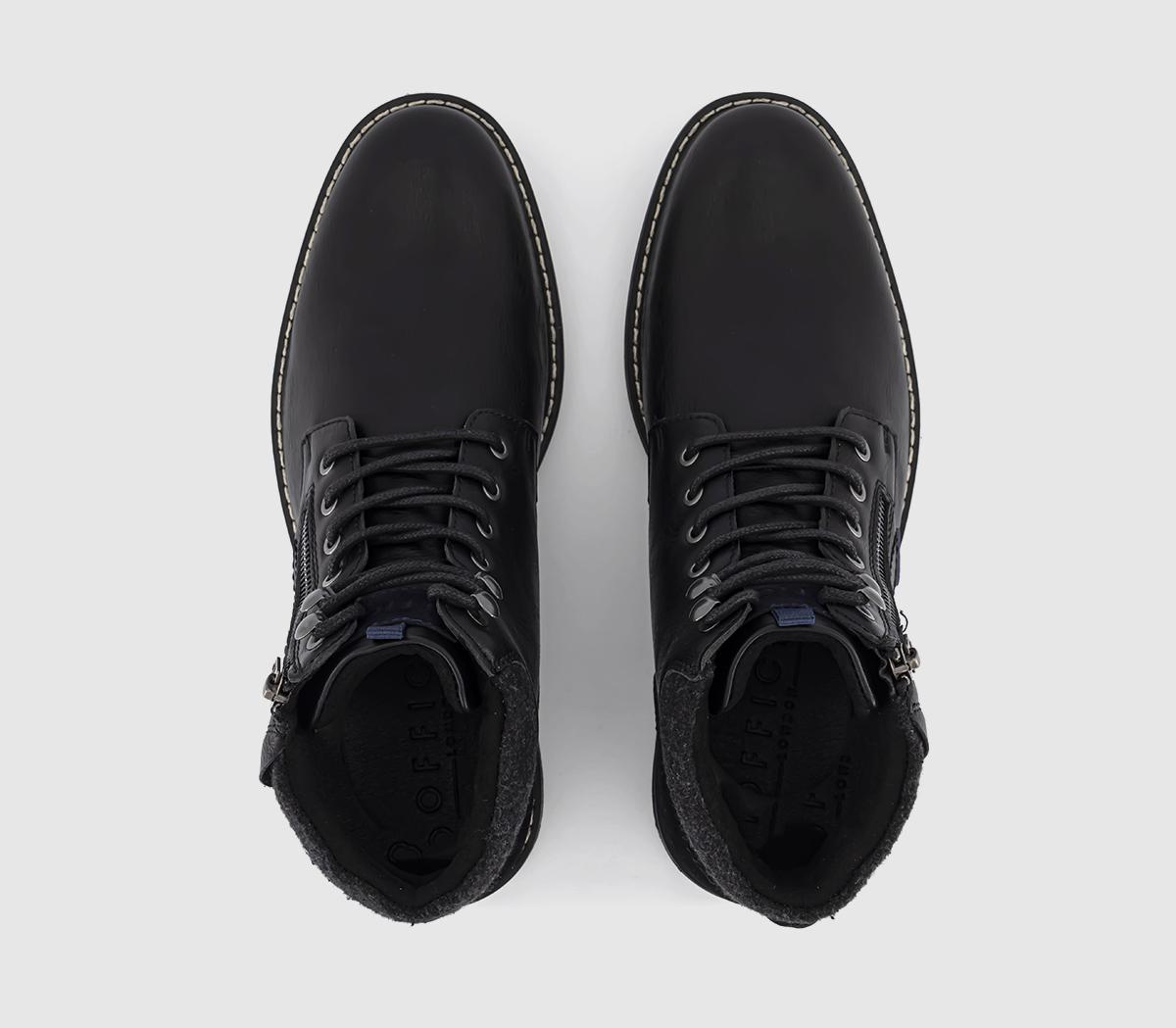 OFFICEBenny Zip Detail Lace Up Boots OFFICEBenny Zip Detail Lace Up BootsBlack