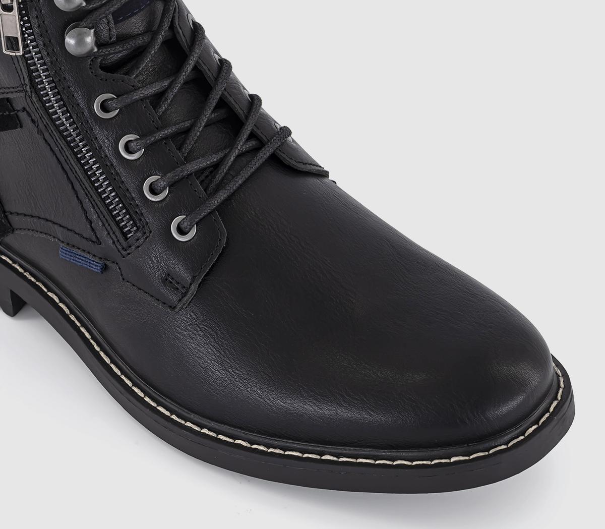 OFFICEBenny Zip Detail Lace Up Boots OFFICEBenny Zip Detail Lace Up BootsBlack