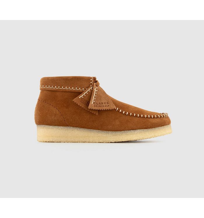 Clarks Originals Wallabee Stitch Boots Ginger Suede In Natural