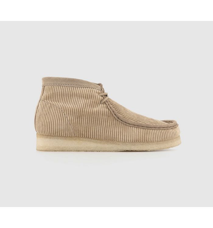 Clarks Originals Mayde Wallabee Boots Sand Cord In Natural