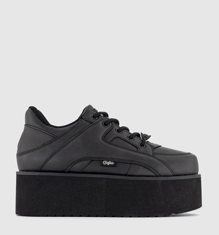 Buffalo 1330-6 Platform Shoes Black