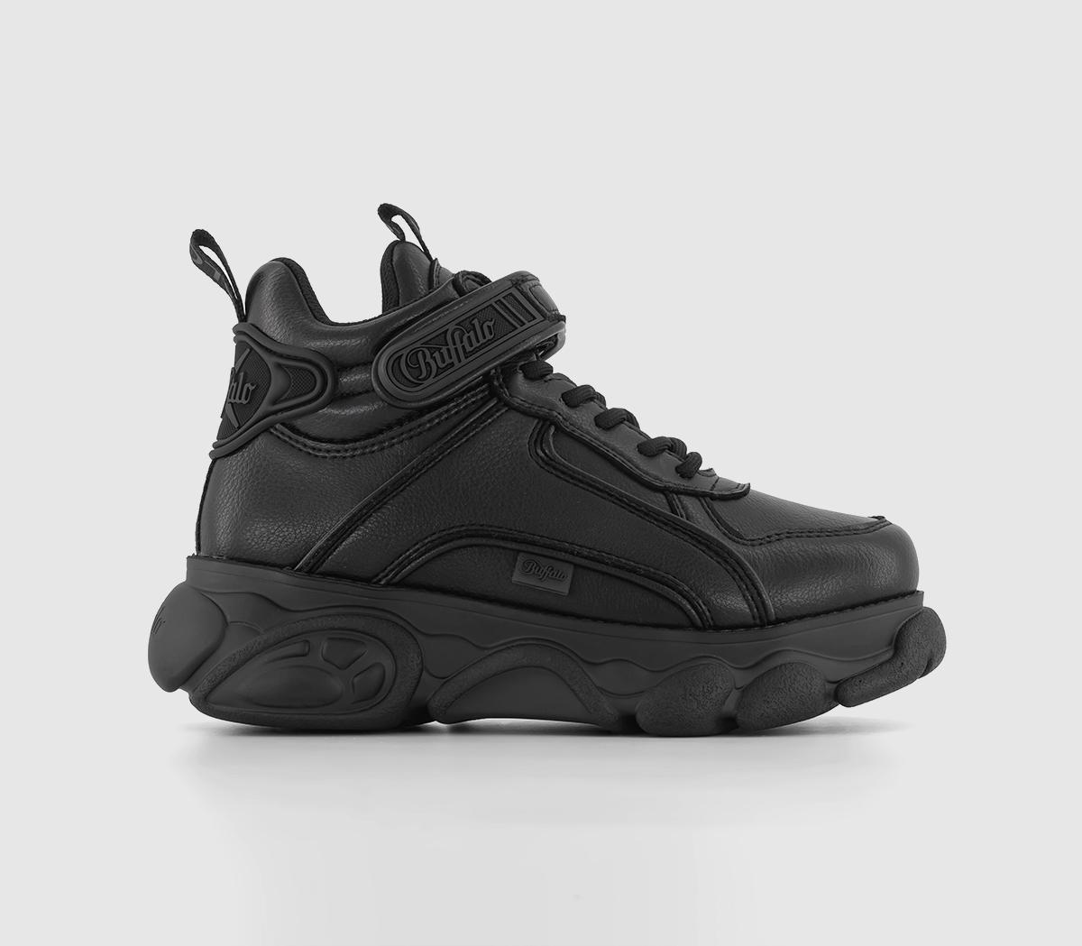 Buffalo Cld Corin Mid Sneaker Boots Black - Flat Shoes for Women