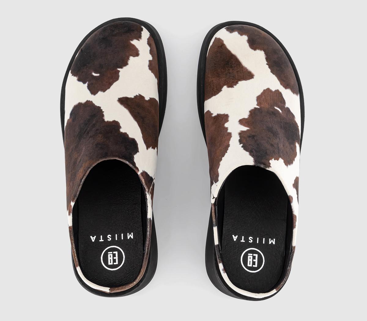 Miista Kristi Mules Cow Print - Flat Shoes for Women