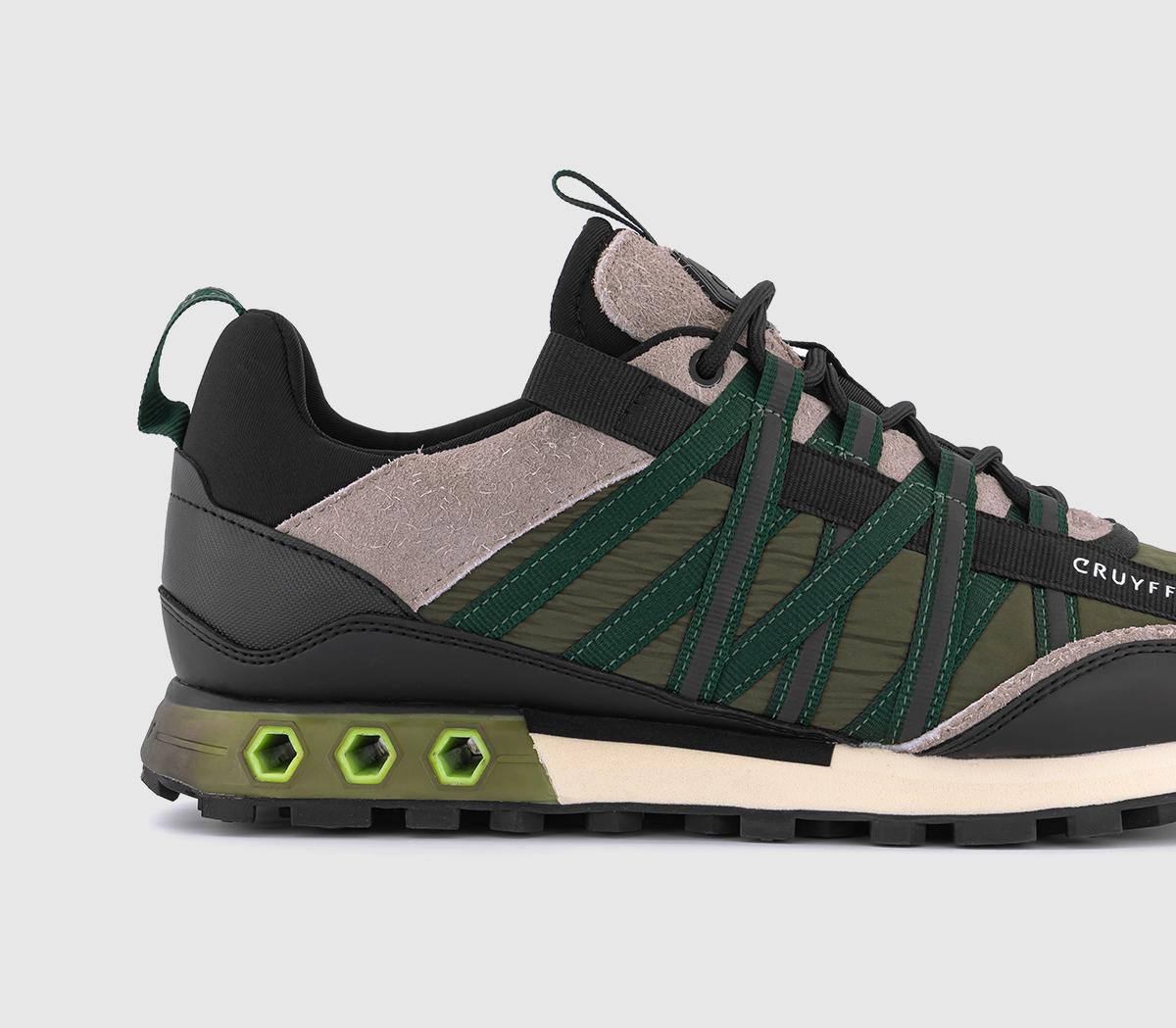 CRUYFFFearia Hex Trainers CRUYFFFearia Hex TrainersBlack Taupe Dark Olive Deep Green