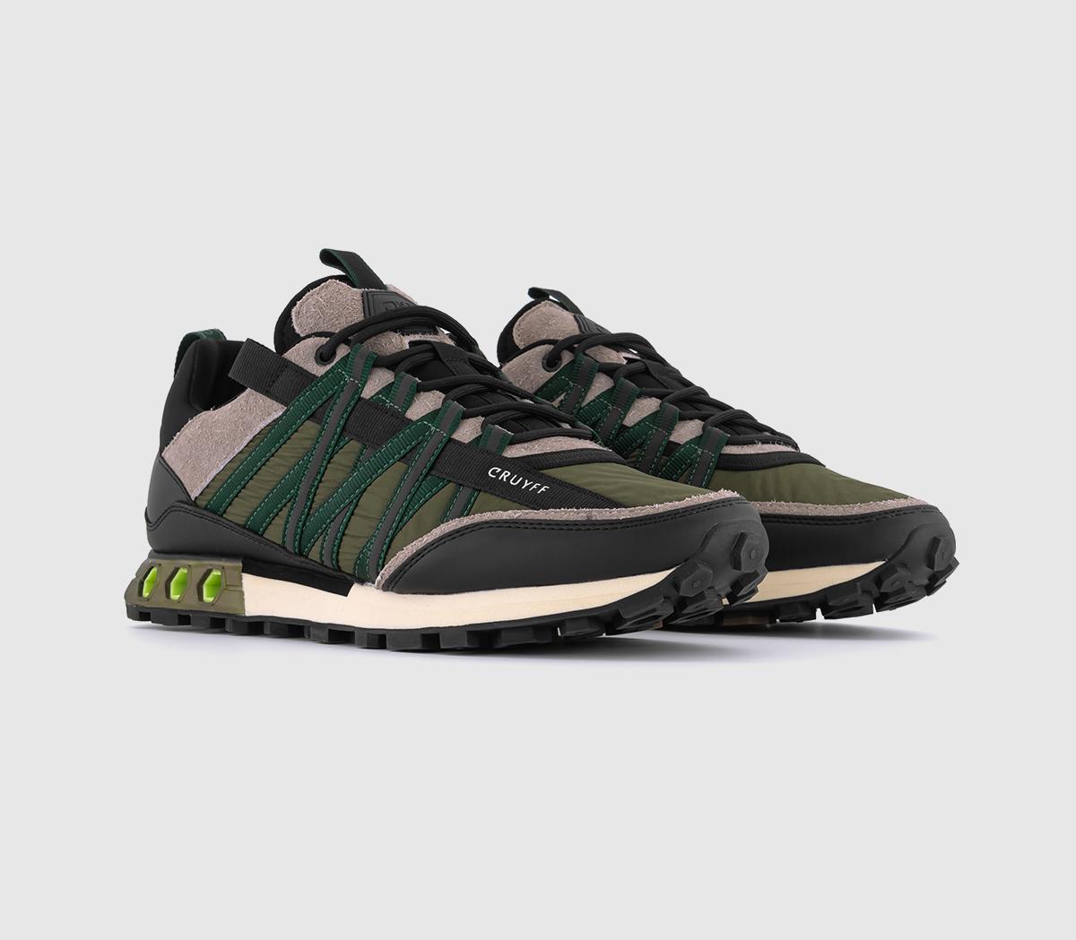 CRUYFFFearia Hex Trainers CRUYFFFearia Hex TrainersBlack Taupe Dark Olive Deep Green