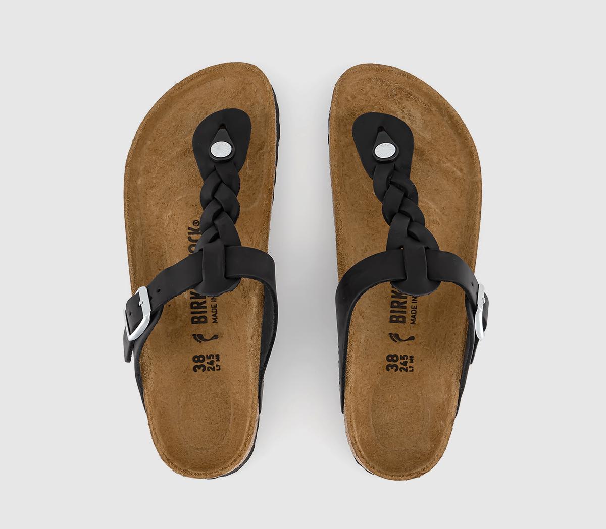 BIRKENSTOCKGizeh Braid Sandals BIRKENSTOCKGizeh Braid Sandals Black Oiled Leather