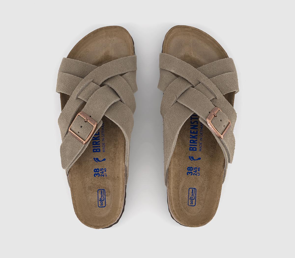 BIRKENSTOCKLugano Sandals Taupe Suede