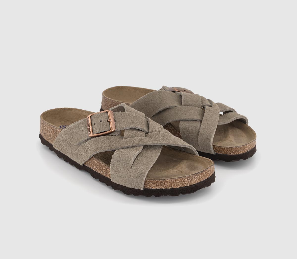 BIRKENSTOCKLugano Sandals Taupe Suede