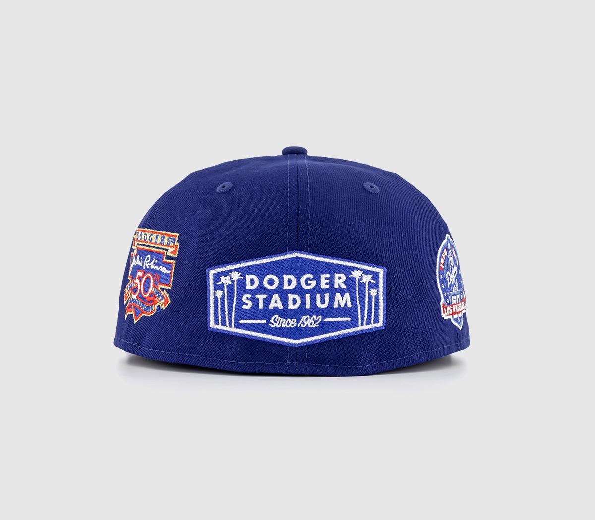 New Era Coops Multi Patch 59fifty Cap Los Angeles Dodgers Otcwhi ...