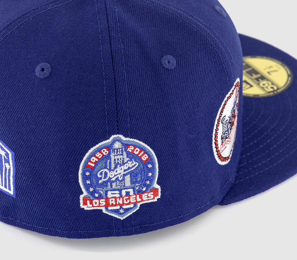 New Era Coops Multi Patch 59fifty Cap Los Angeles Dodgers Otcwhi