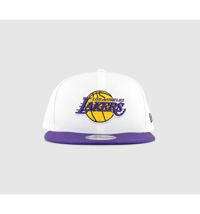 New Era White Crown Team 9fifty Cap Los Angeles Lakers Whitrp In Multi