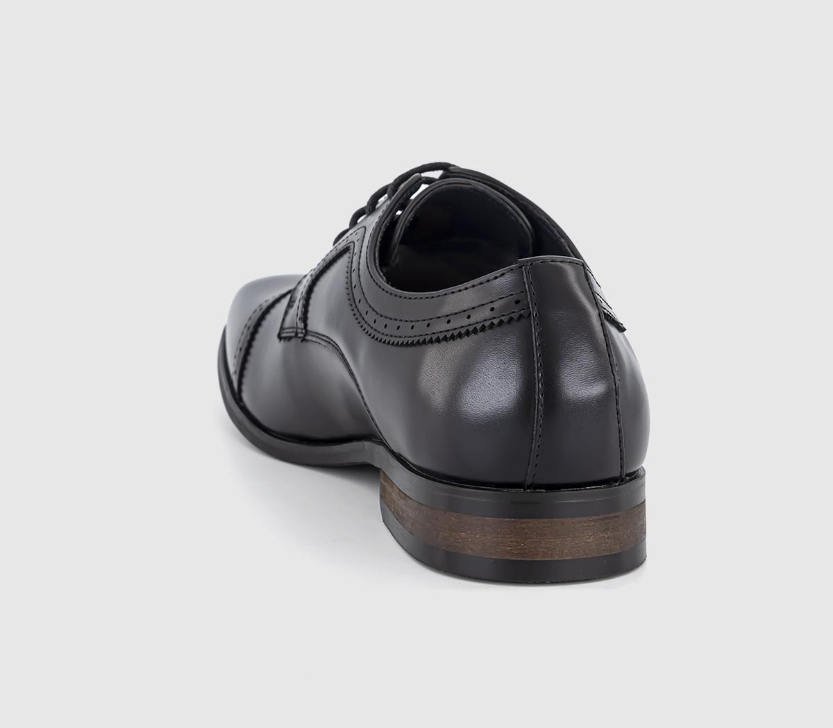 OFFICE Monza Toecap Derby Shoes Black - Men’s Smart Shoes