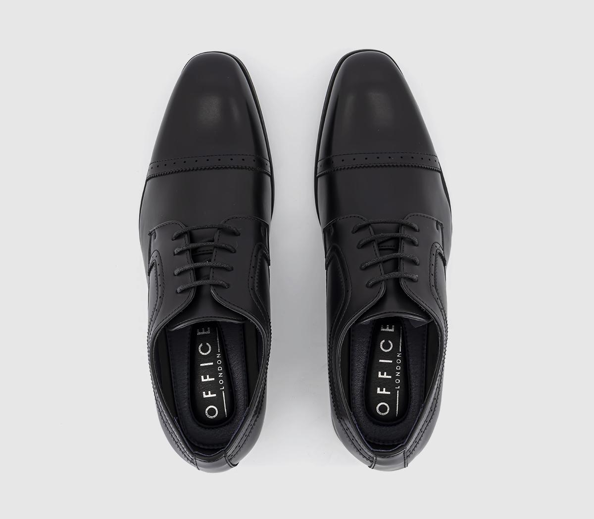 OFFICE Monza Toecap Derby Shoes Black - Men’s Smart Shoes