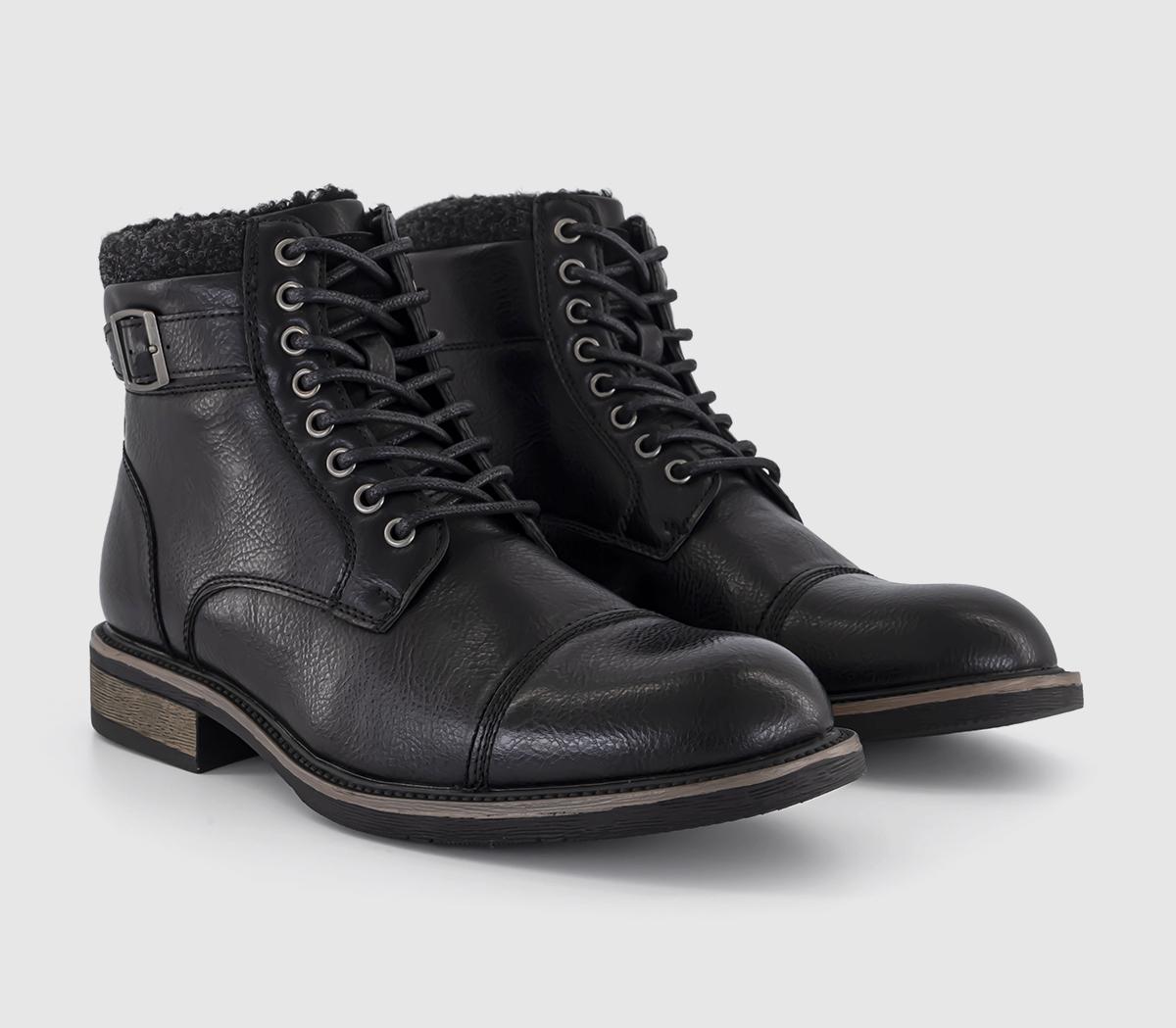 OFFICEBellamy Borg Lined Buckle BootsBlack