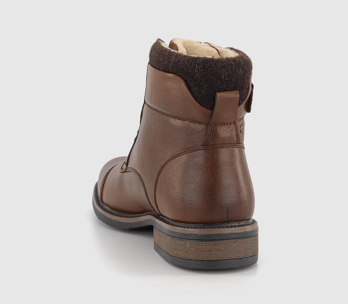 OFFICEBellamy Borg Lined Buckle BootsBrown