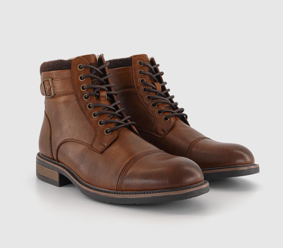 OFFICEBellamy Borg Lined Buckle BootsBrown
