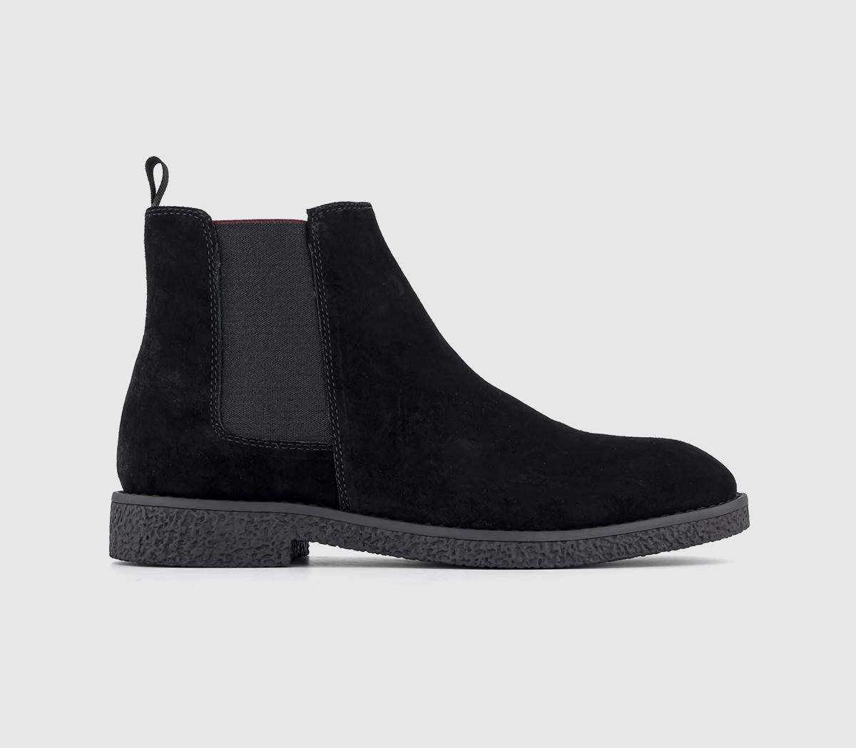 Mens black suede store chelsea boots uk