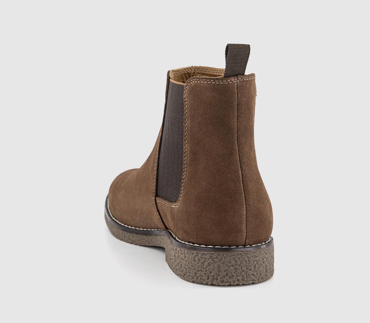 OFFICEBachelor Crepe Look Chelsea BootsBrown Suede