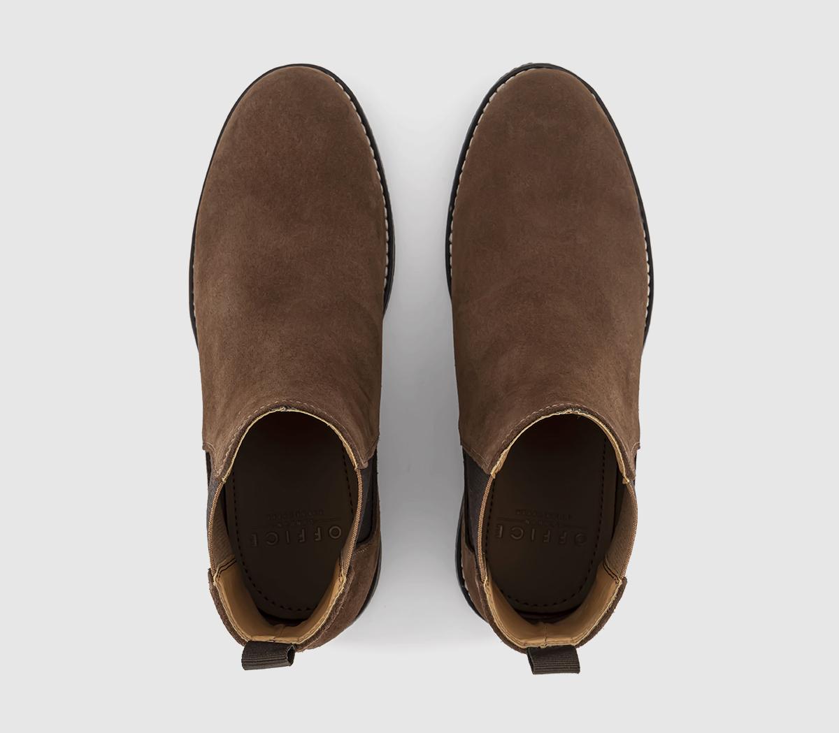 OFFICEBachelor Crepe Look Chelsea BootsBrown Suede