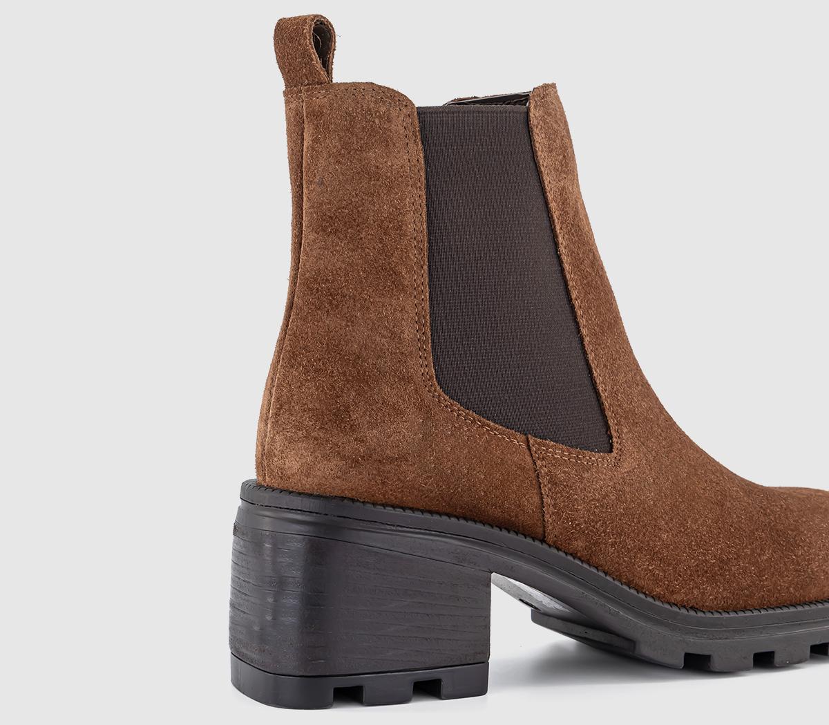 OFFICEArtie Cleated Mid Height Chelsea BootsTan Suede